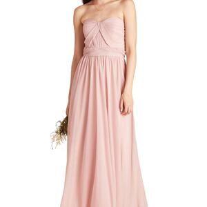 Birdy Grey Chicky Dress Convertible Bridesmaid Lightweight Rose Quartz XL NWT